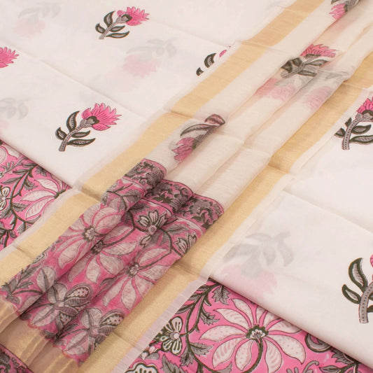 Hand Block Printed Cotton Salwar Suit Material