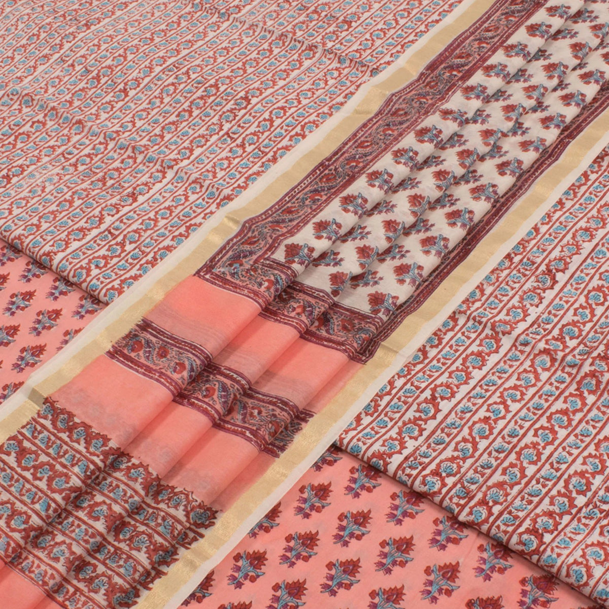 Hand Block Printed Cotton Salwar Suit Material