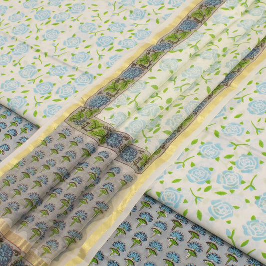 Hand Block Printed Cotton Salwar Suit Material