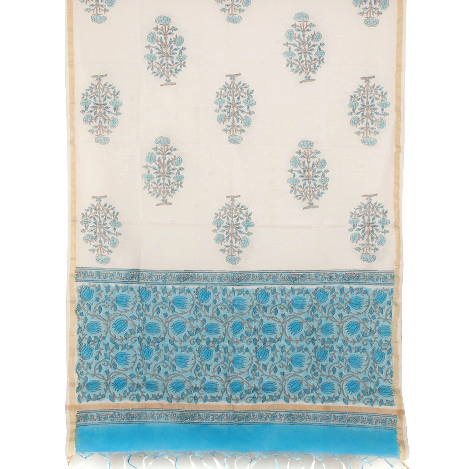 Hand Block Printed Cotton Salwar Suit Material-Rutambhara-RUTAMBHARA