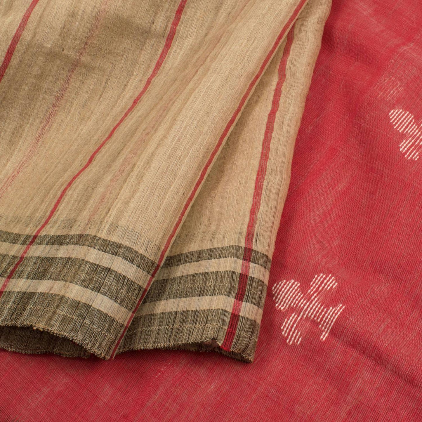 Handwoven and Handspun Tussar Cotton Saree