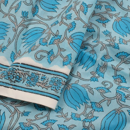 Hand Block Printed Cotton Salwar Suit Material-Rutambhara-RUTAMBHARA