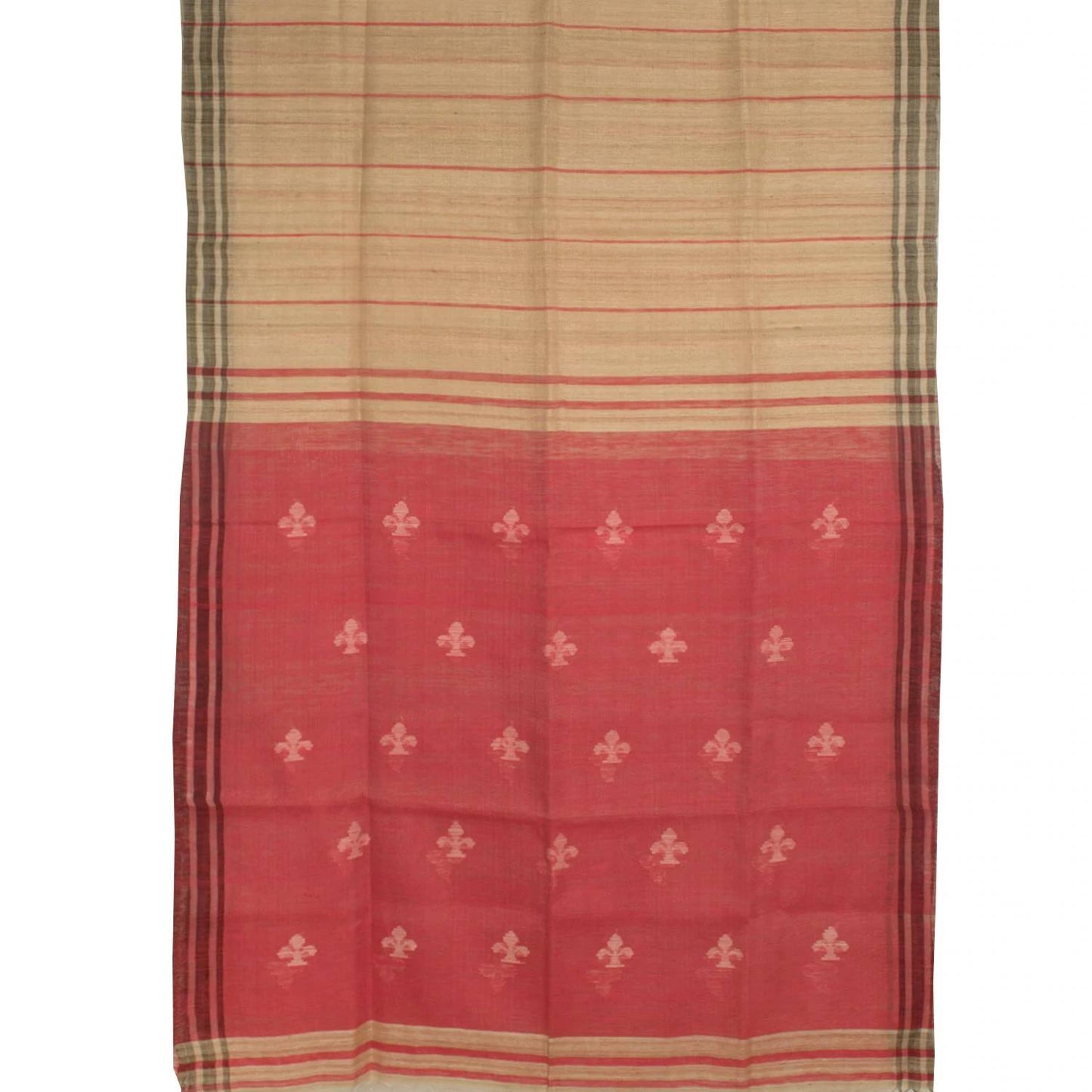 Handwoven and Handspun Tussar Cotton Saree