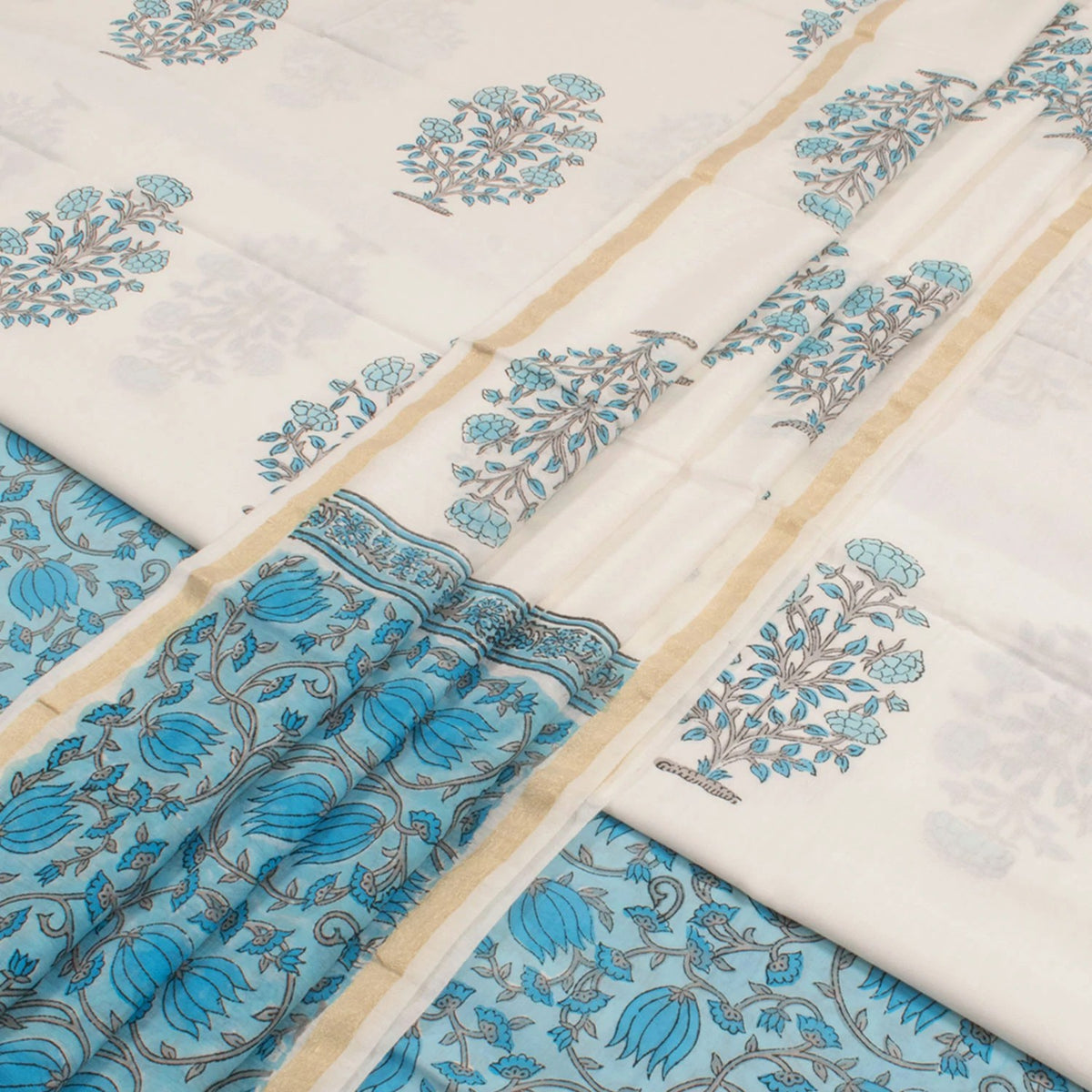 Hand Block Printed Cotton Salwar Suit Material