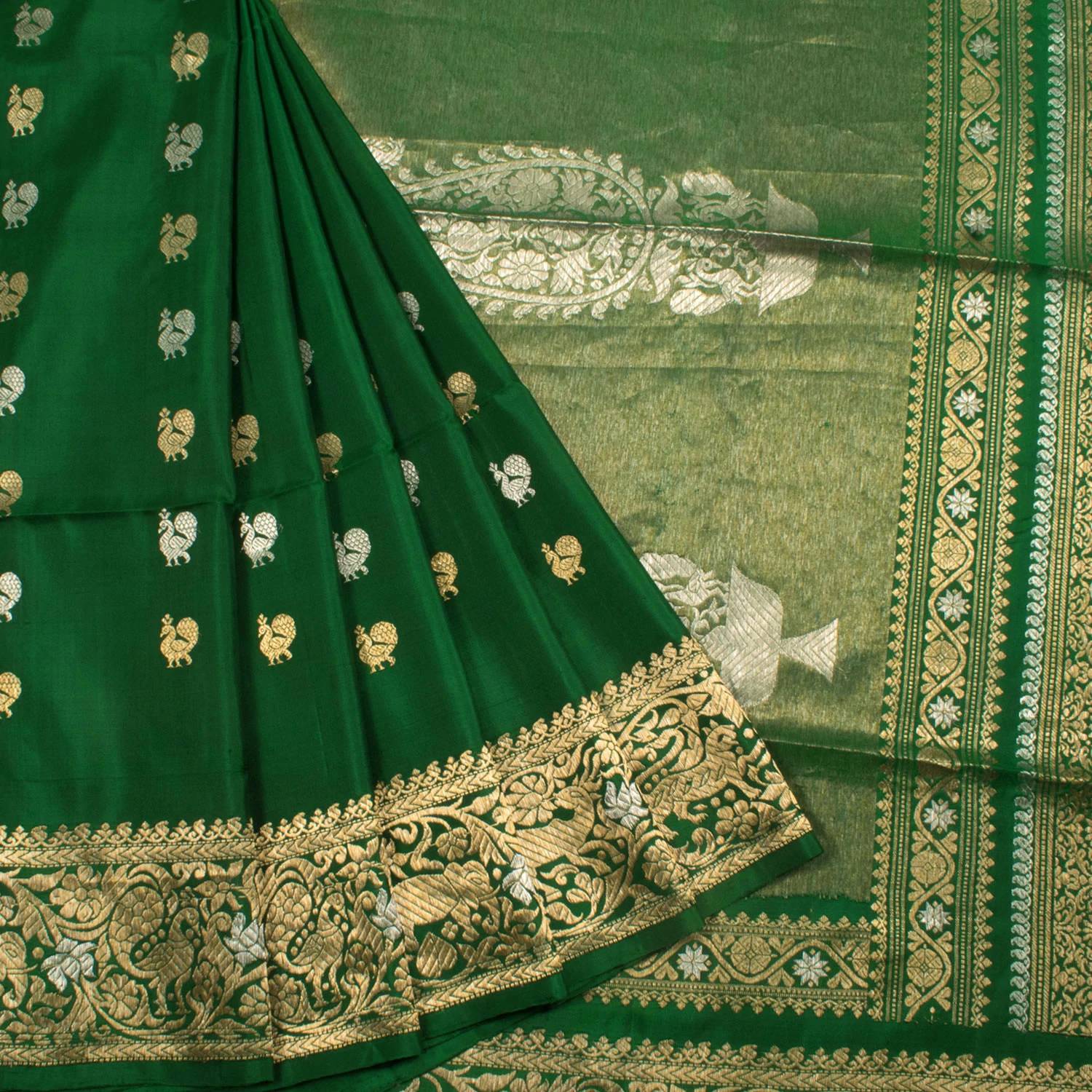 Handwoven Banarasi Katan Silk Saree-Rutambhara-RUTAMBHARA