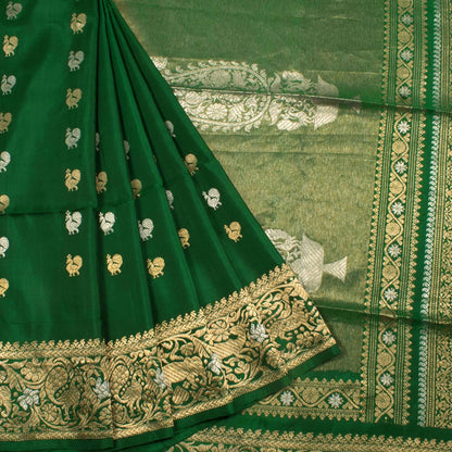 Handwoven Banarasi Katan Silk Saree-Rutambhara-RUTAMBHARA
