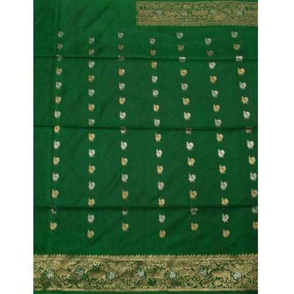 Handwoven Banarasi Katan Silk Saree-Rutambhara-RUTAMBHARA