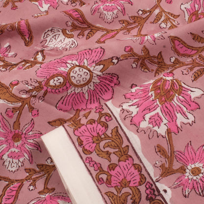 Hand Block Printed Cotton Salwar Suit Material-Rutambhara-RUTAMBHARA