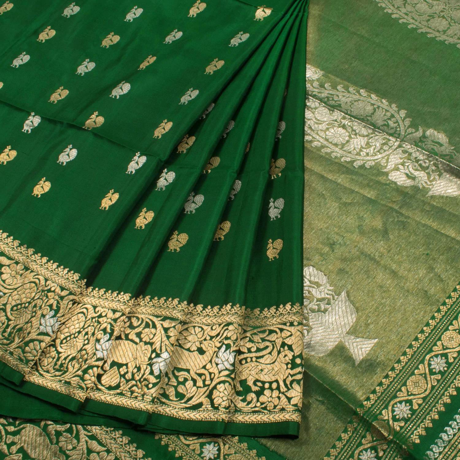 Handwoven Banarasi Katan Silk Saree-Rutambhara-RUTAMBHARA