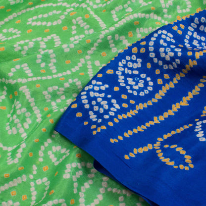 Handcrafted Bandhani Gajji Silk Saree-Rutambhara-RUTAMBHARA