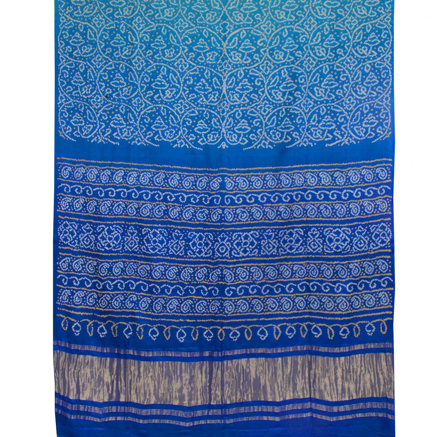 Handcrafted Bandhani Gajji Silk Saree-Rutambhara-RUTAMBHARA