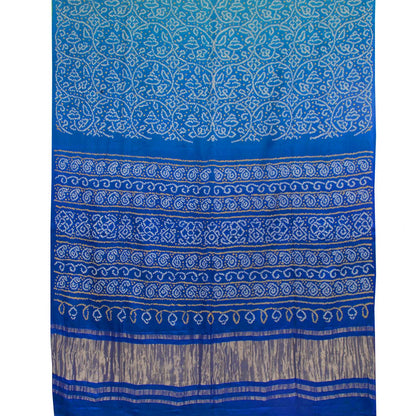 Handcrafted Bandhani Gajji Silk Saree-Rutambhara-RUTAMBHARA