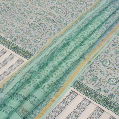 Hand Block Printed Cotton Salwar Suit Material-Rutambhara-RUTAMBHARA