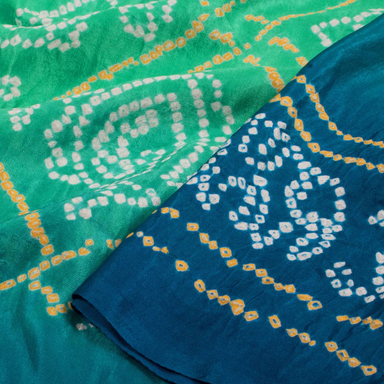 Handcrafted Bandhani Gajji Silk Saree-Rutambhara-RUTAMBHARA