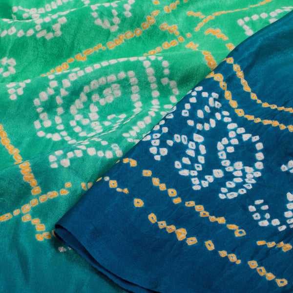 Handcrafted Bandhani Gajji Silk Saree-Rutambhara-RUTAMBHARA