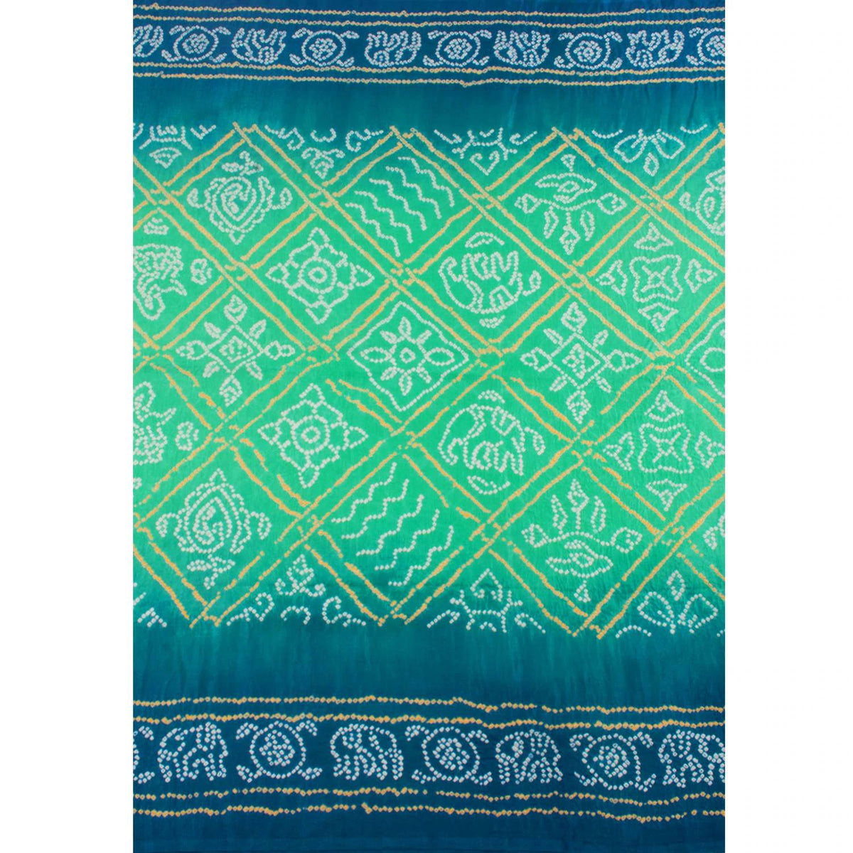Handcrafted Bandhani Gajji Silk Saree