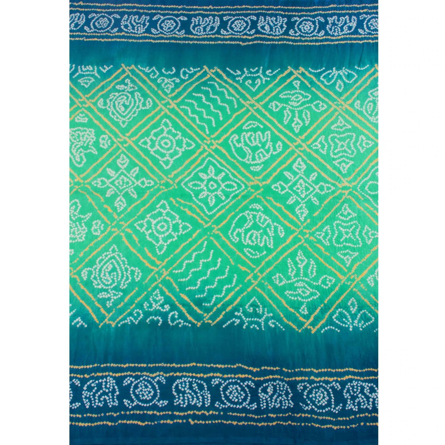 Handcrafted Bandhani Gajji Silk Saree