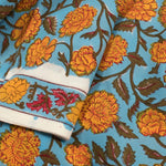 Hand Block Printed Cotton Salwar Suit Material-Rutambhara-RUTAMBHARA