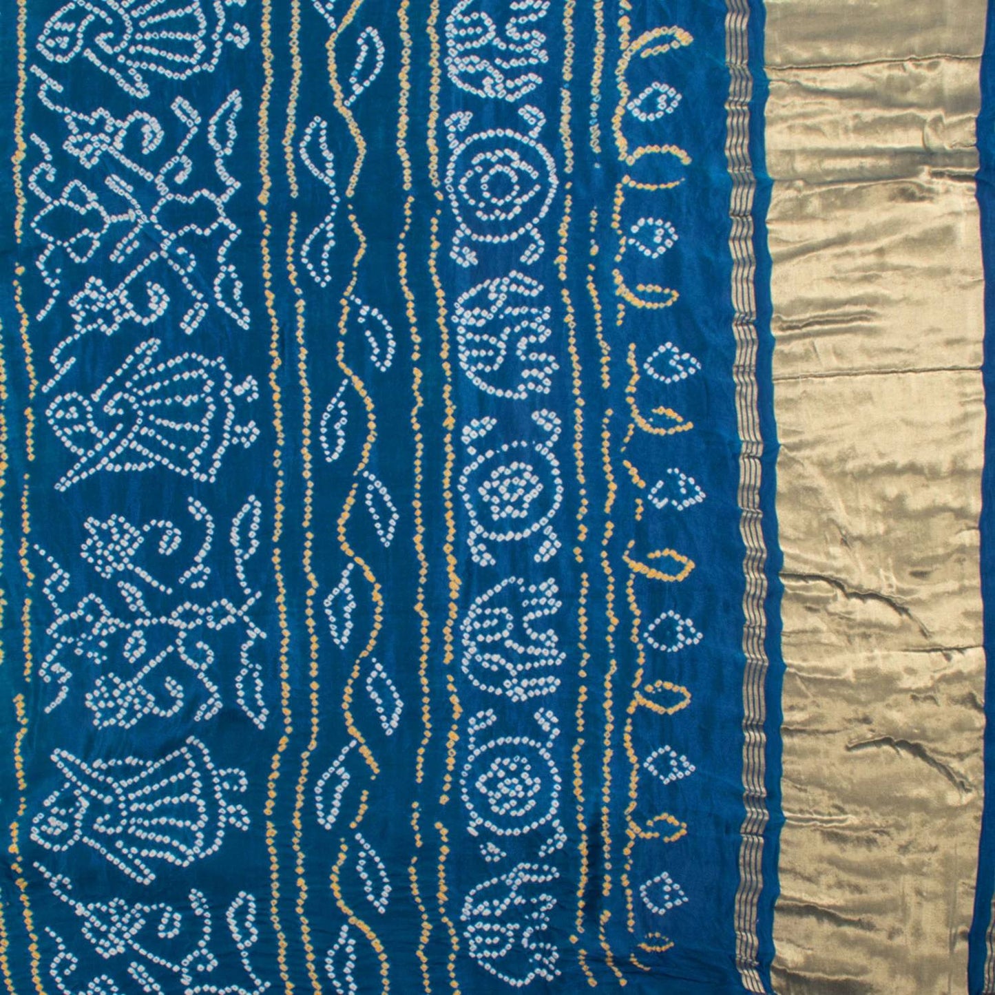 Handcrafted Bandhani Gajji Silk Saree