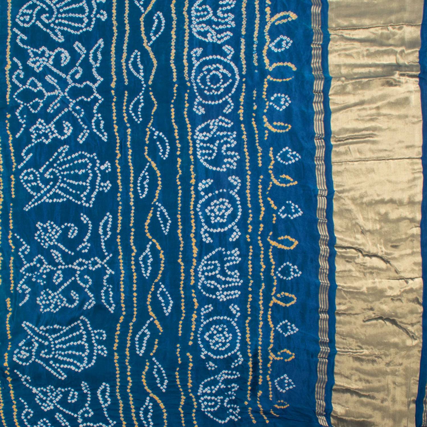 Handcrafted Bandhani Gajji Silk Saree-Rutambhara-RUTAMBHARA