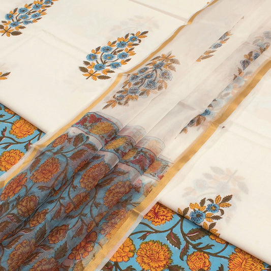Hand Block Printed Cotton Salwar Suit Material