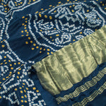 Handcrafted Bandhani Gajji Silk Saree-Rutambhara-RUTAMBHARA