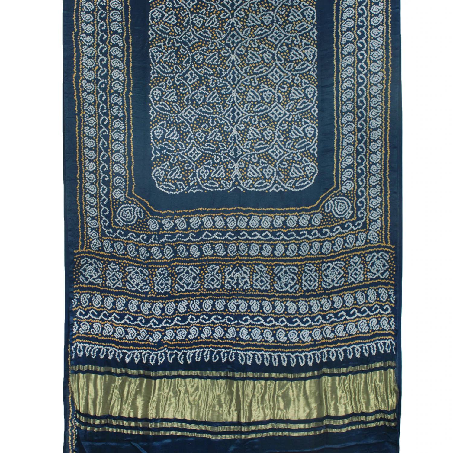 Handcrafted Bandhani Gajji Silk Saree-Rutambhara-RUTAMBHARA