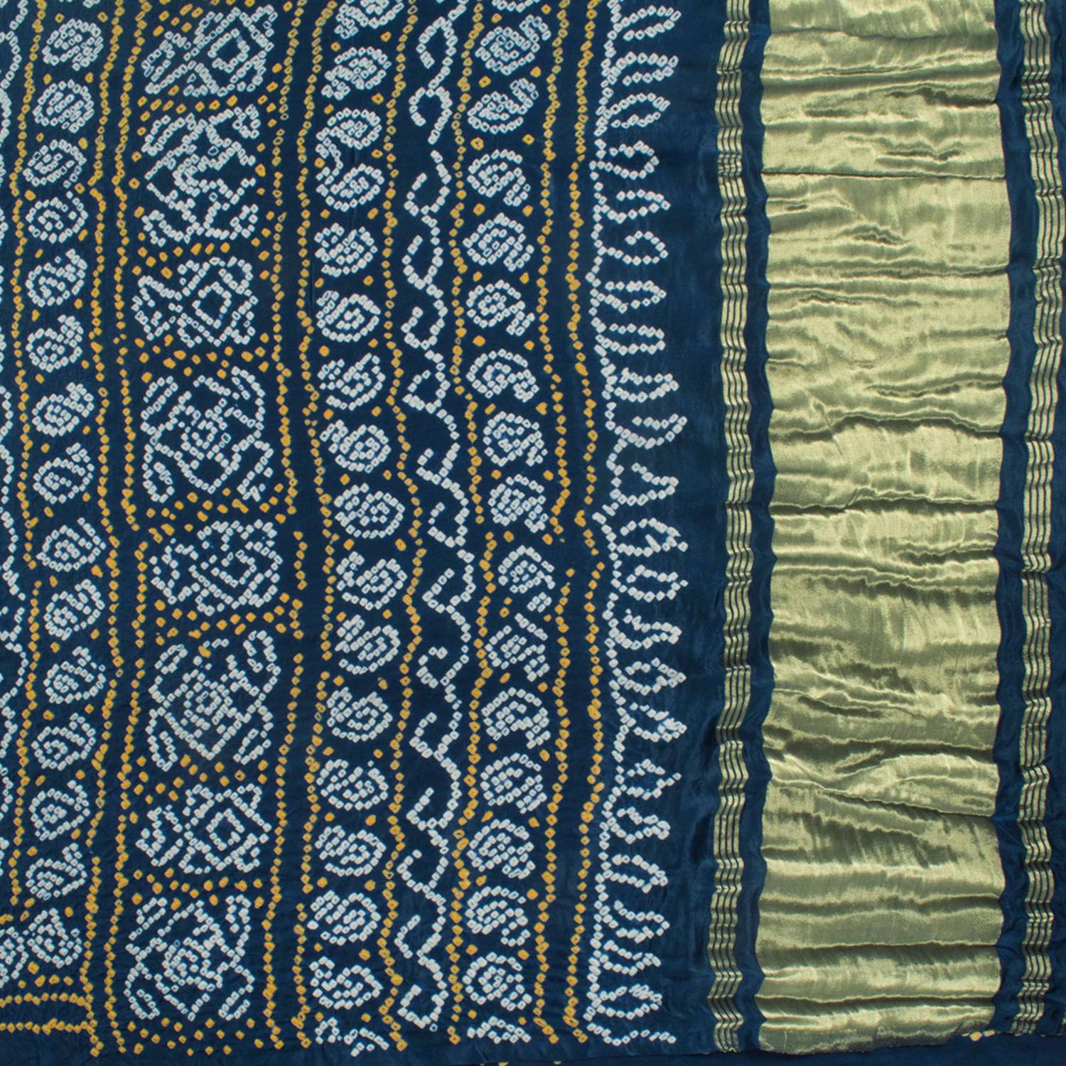 Handcrafted Bandhani Gajji Silk Saree-Rutambhara-RUTAMBHARA