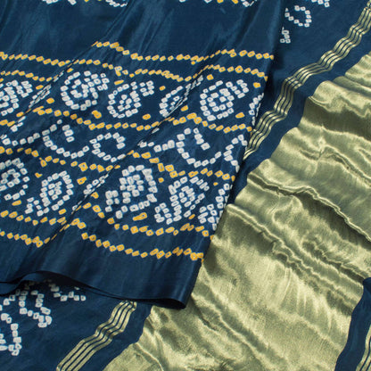 Handcrafted Bandhani Gajji Silk Saree-Rutambhara-RUTAMBHARA