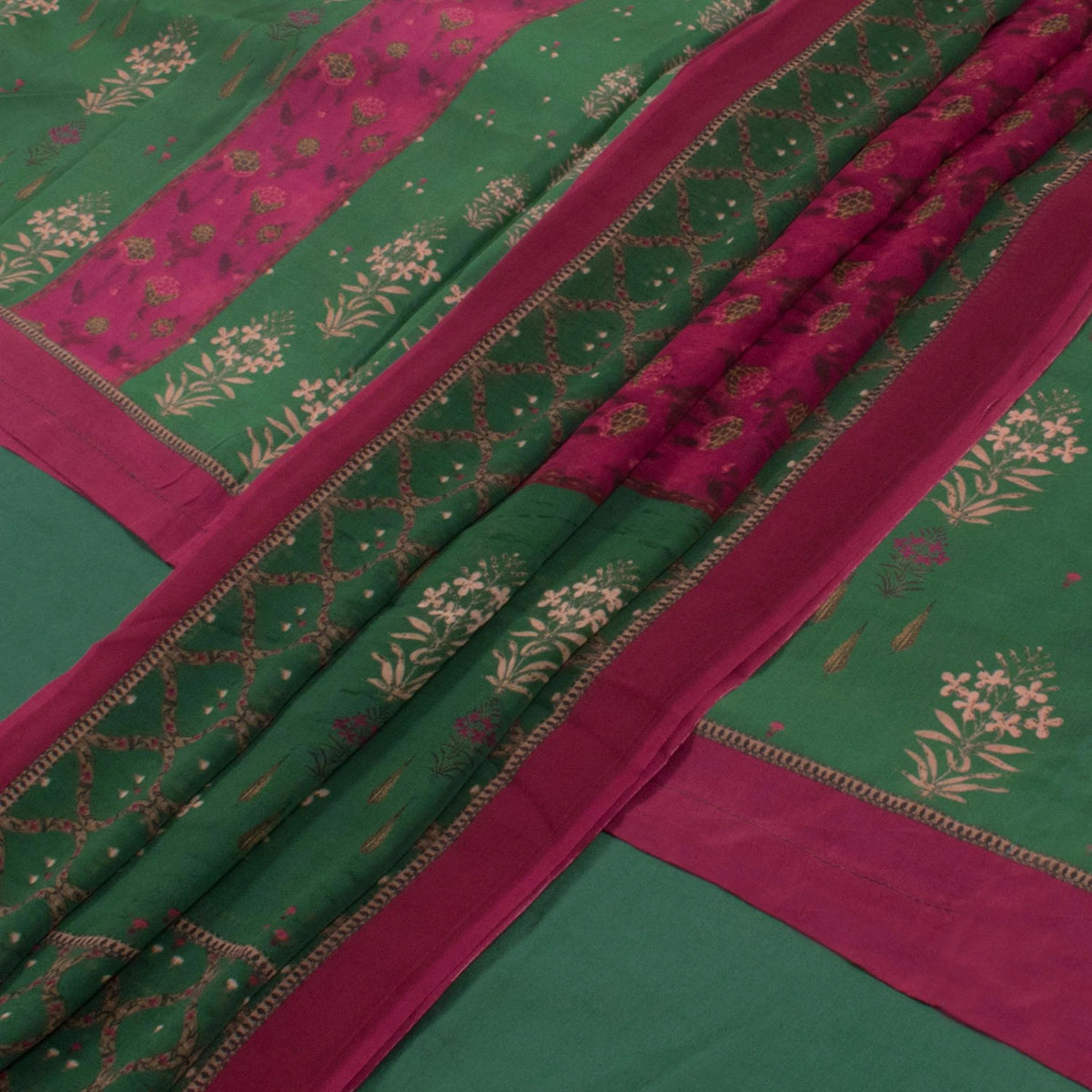 Screen Printed Soft Silk Salwar Suit Material
