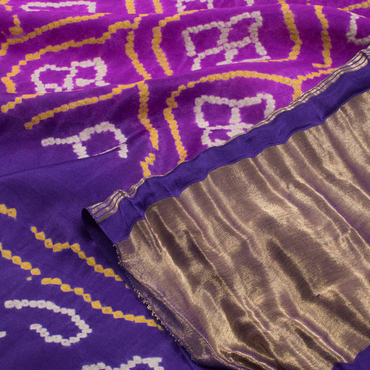 Handcrafted Bandhani Gajji Silk Saree