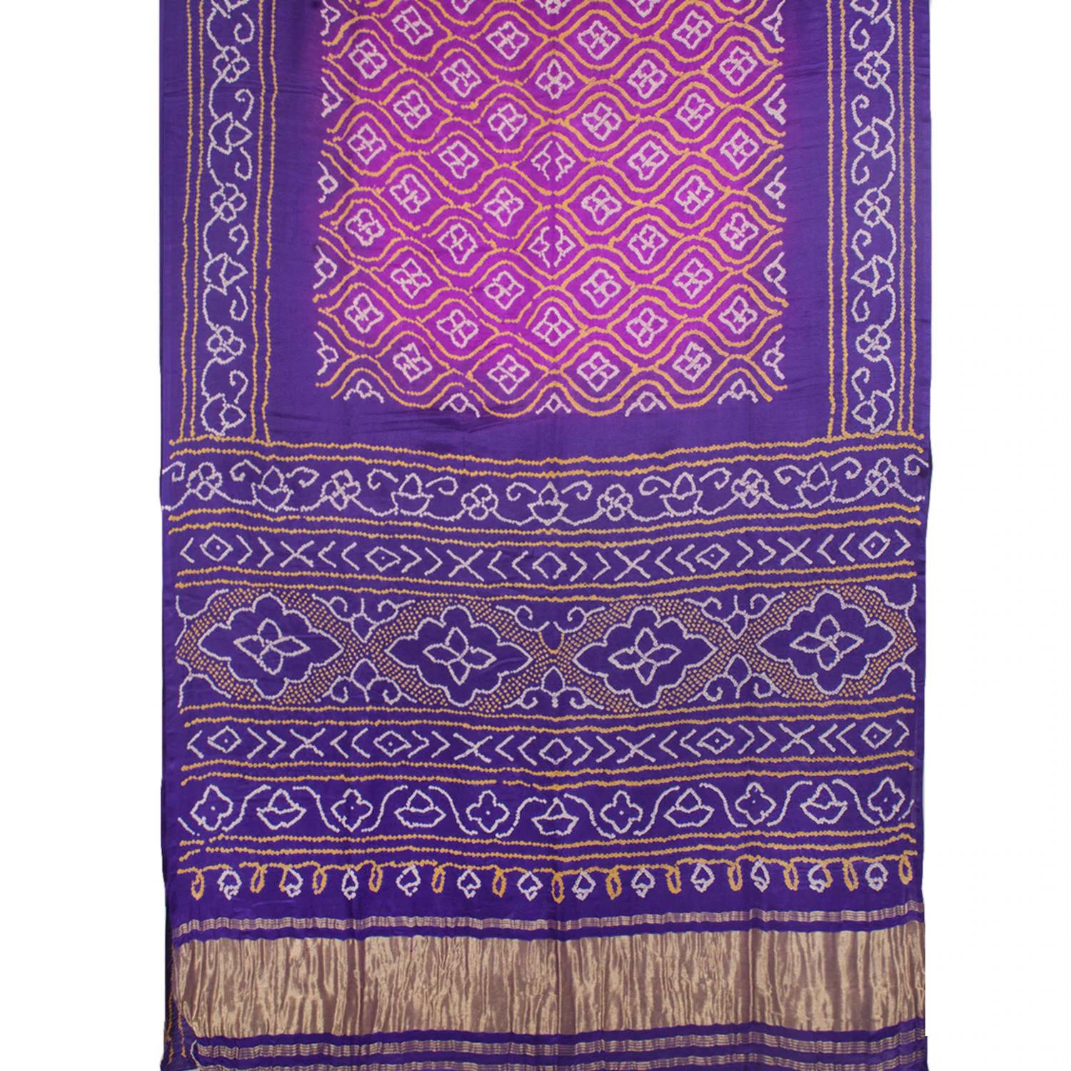 Handcrafted Bandhani Gajji Silk Saree-Rutambhara-RUTAMBHARA