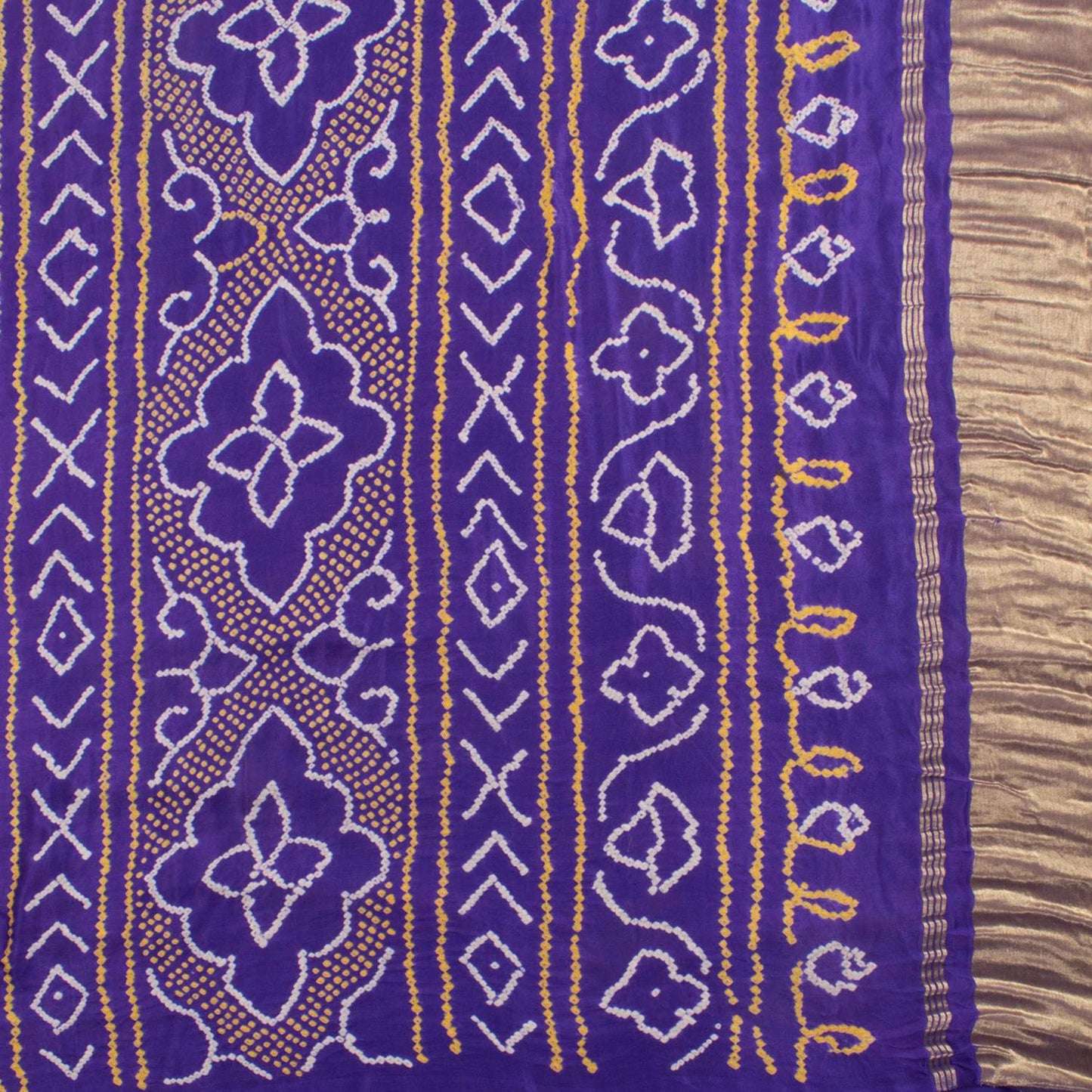 Handcrafted Bandhani Gajji Silk Saree