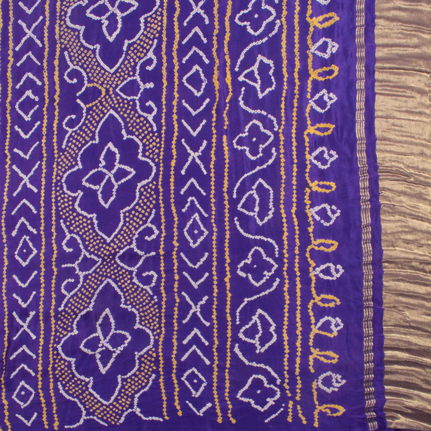 Handcrafted Bandhani Gajji Silk Saree-Rutambhara-RUTAMBHARA