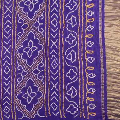 Handcrafted Bandhani Gajji Silk Saree-Rutambhara-RUTAMBHARA