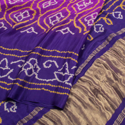 Handcrafted Bandhani Gajji Silk Saree-Rutambhara-RUTAMBHARA