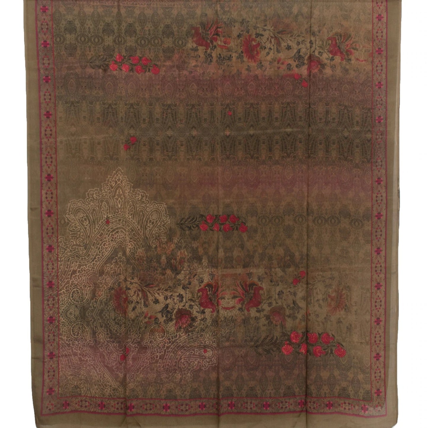Screen Printed Crepe Silk Salwar Suit Material