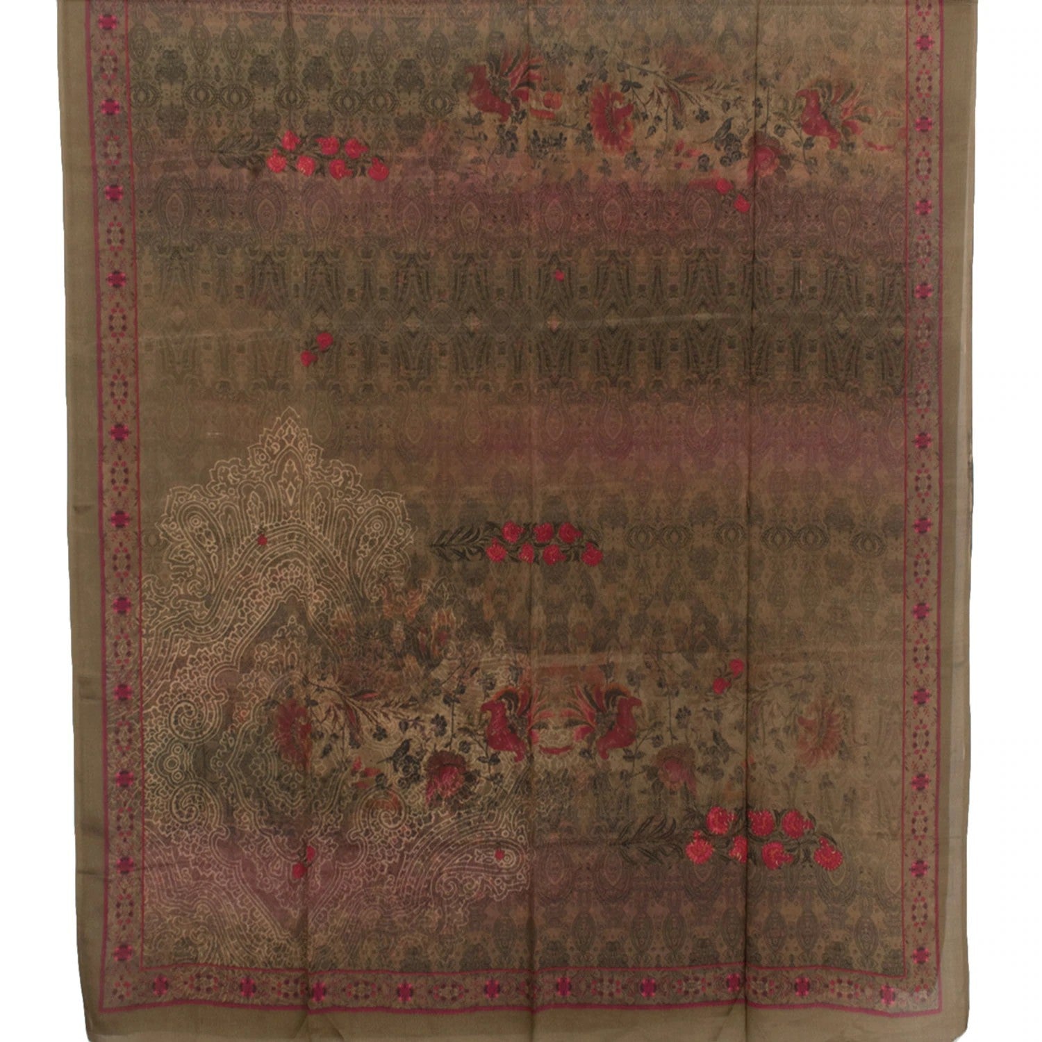 Screen Printed Crepe Silk Salwar Suit Material