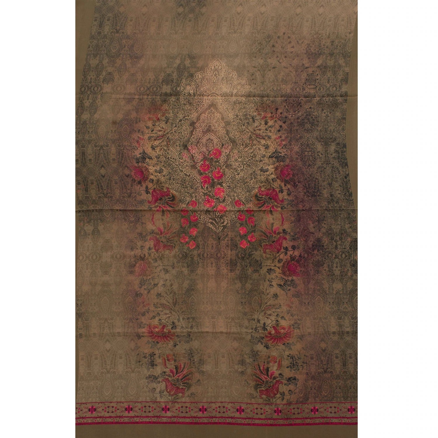 Screen Printed Crepe Silk Salwar Suit Material