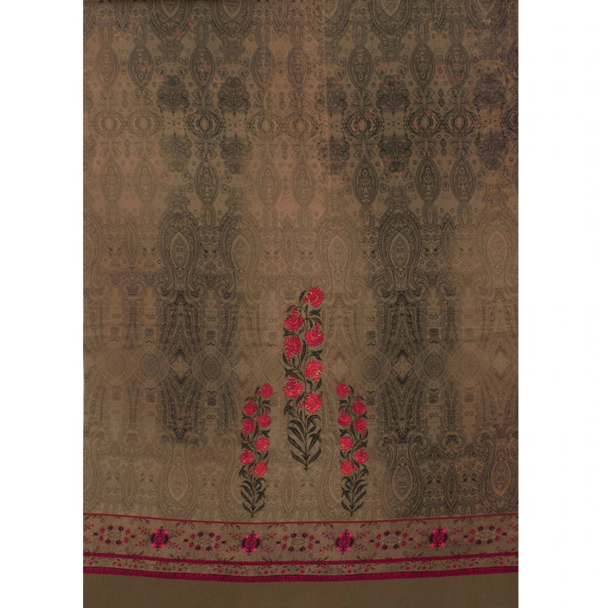 Screen Printed Crepe Silk Salwar Suit Material
