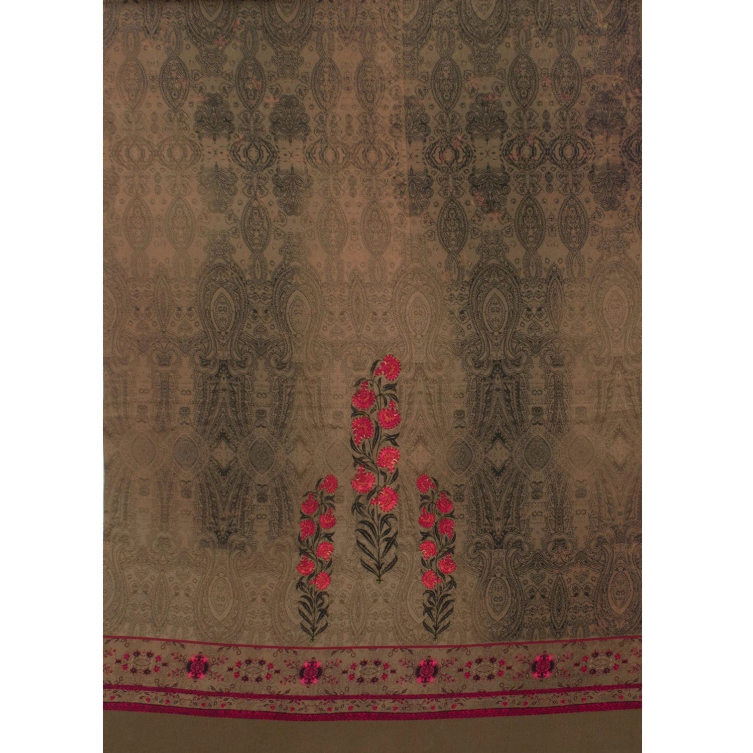 Screen Printed Crepe Silk Salwar Suit Material