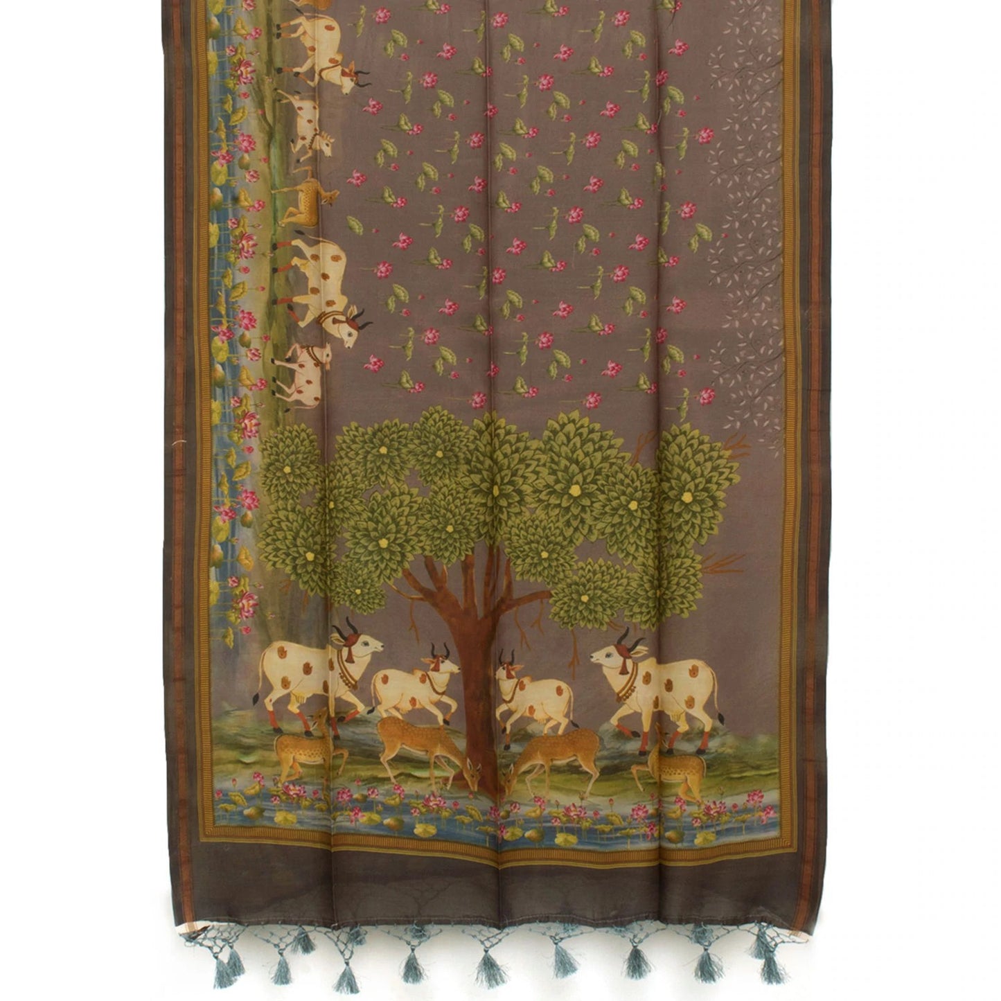 Handwoven Banarasi Muga Silk Salwar Suit Material