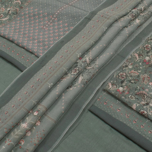Screen Printed Giza Cotton Salwar Suit Material
