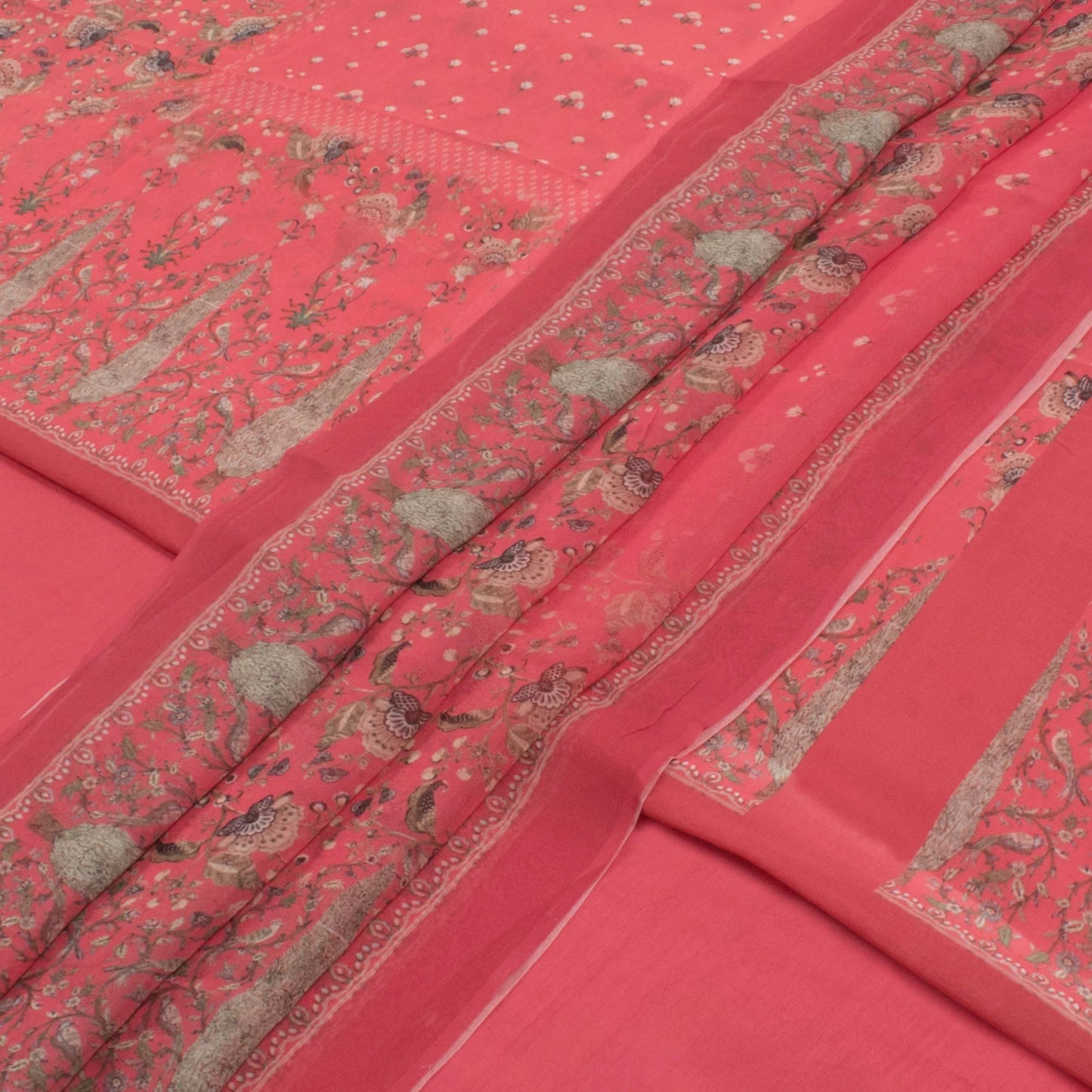 Screen Printed Giza Cotton Salwar Suit Material