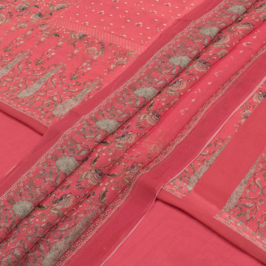 Screen Printed Giza Cotton Salwar Suit Material