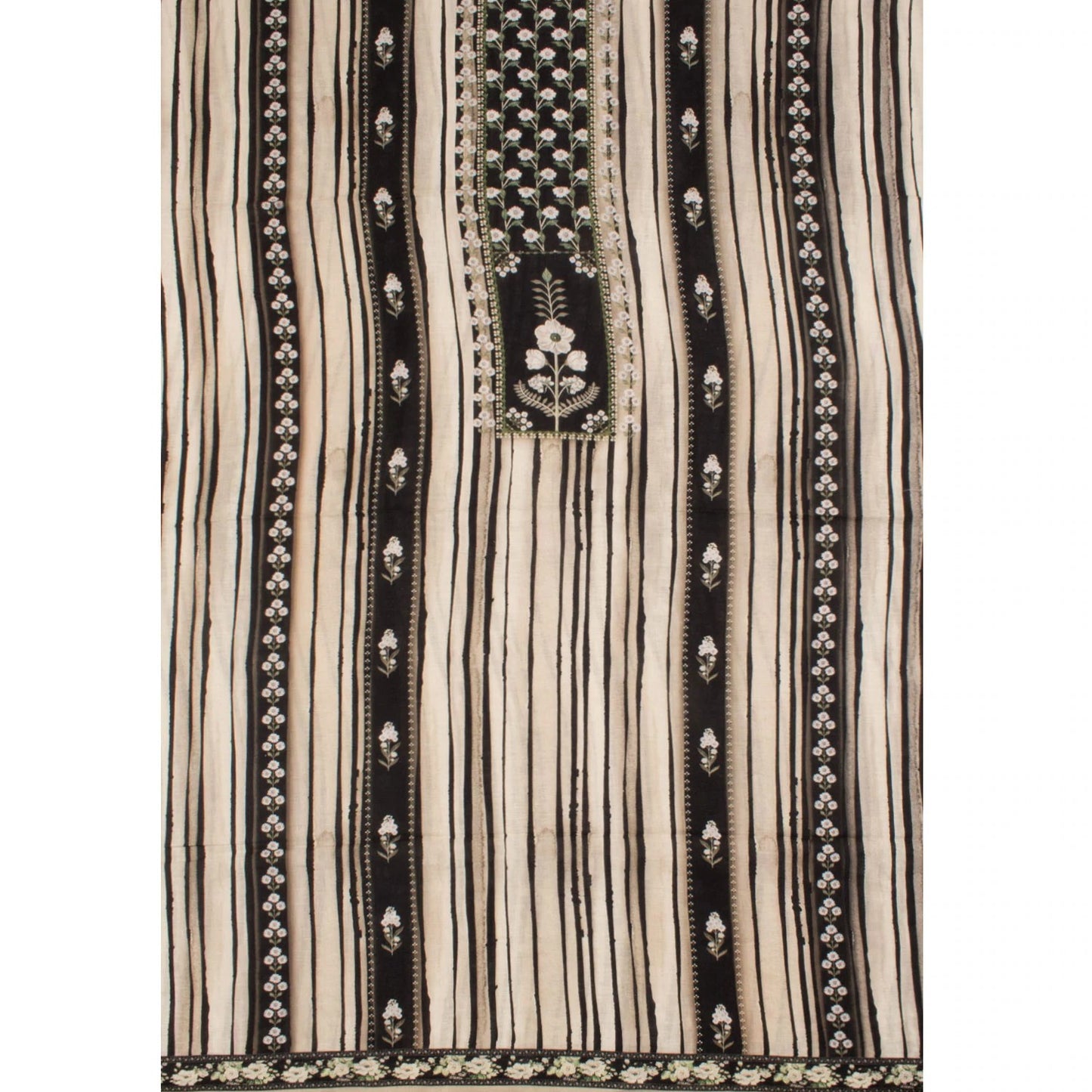 Screen Printed Linen Silk Salwar Suit Material