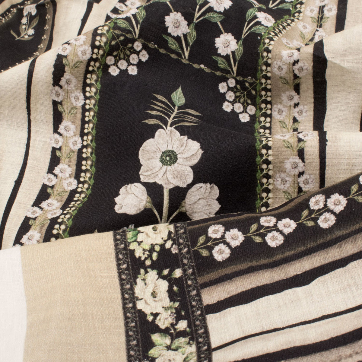 Screen Printed Linen Silk Salwar Suit Material