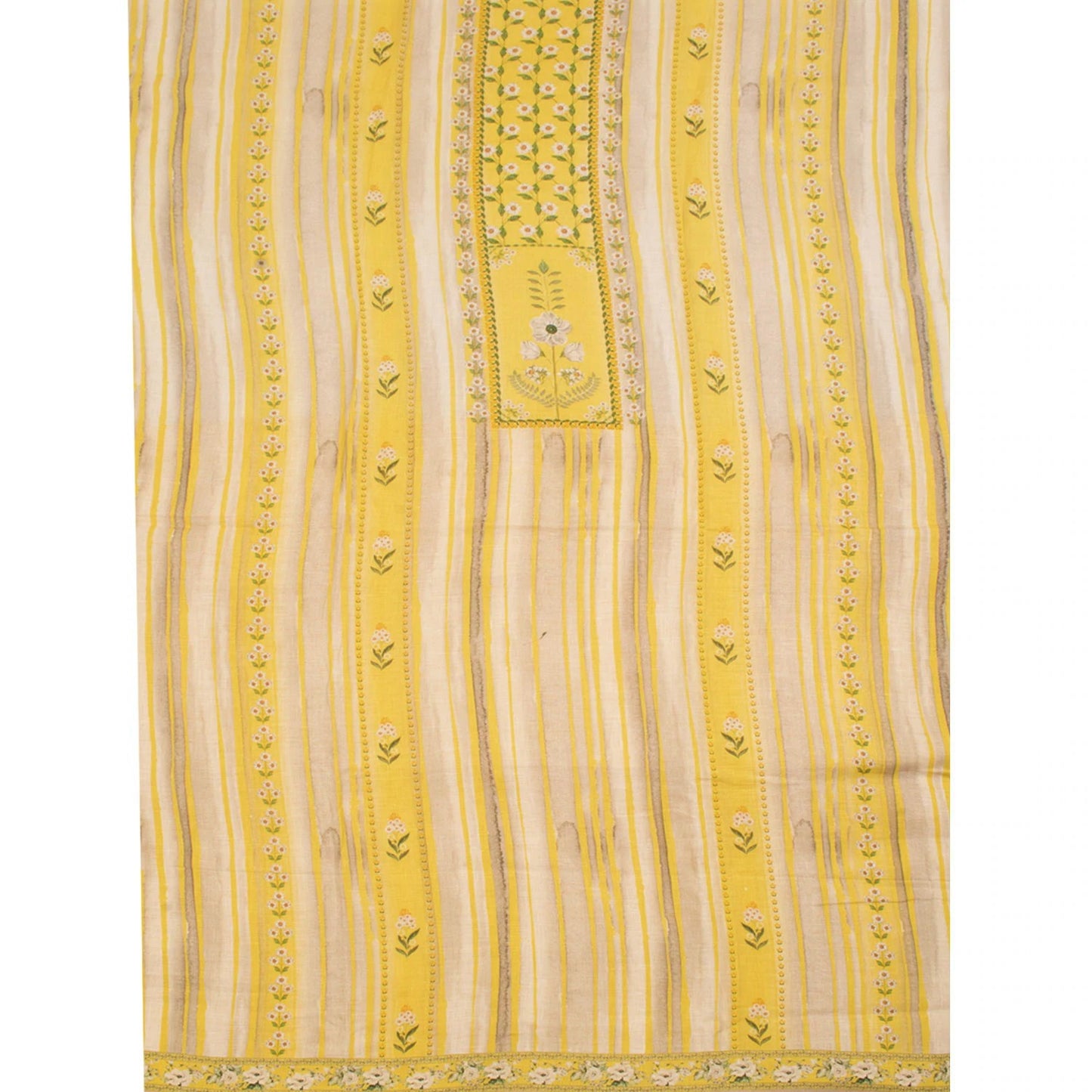 Screen Printed Linen Silk Salwar Suit Material