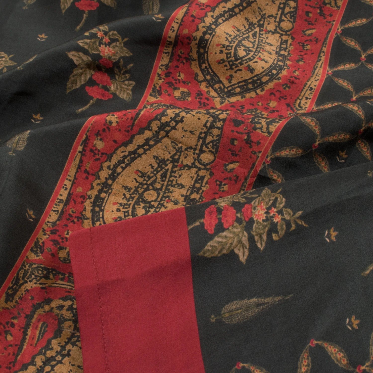 Screen Printed Soft Silk Salwar Suit Material-Rutambhara-RUTAMBHARA