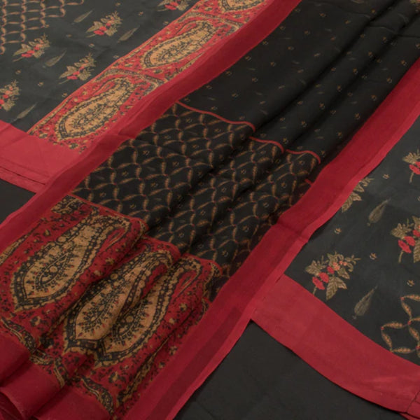 Screen Printed Soft Silk Salwar Suit Material-Rutambhara-RUTAMBHARA